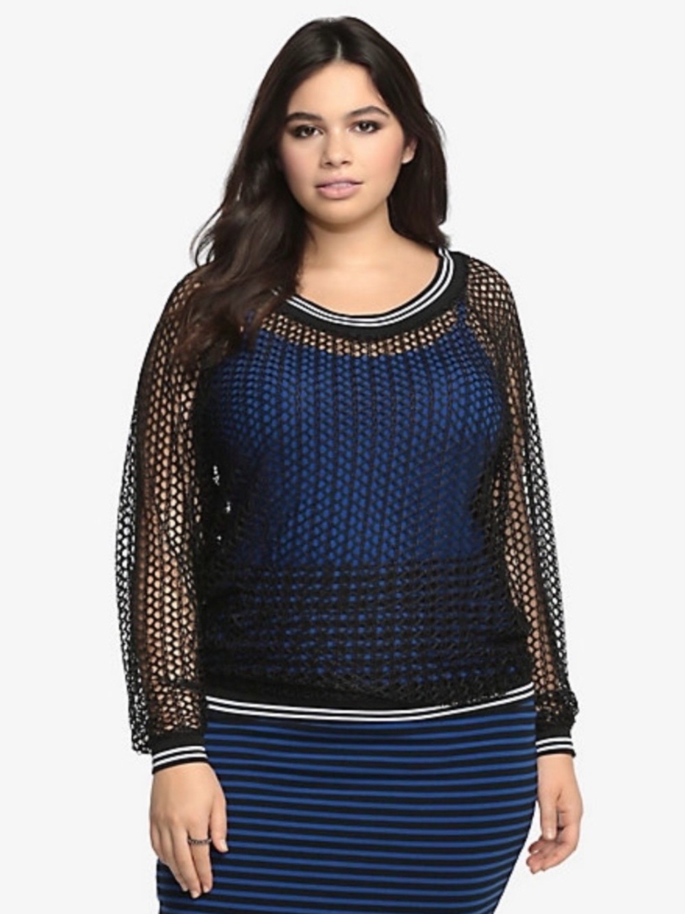 Torrid Black Mesh Shirt